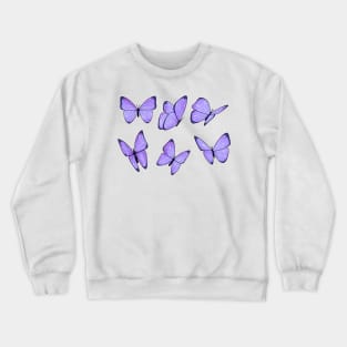 Winter cold blue butterfly sticker pack Crewneck Sweatshirt